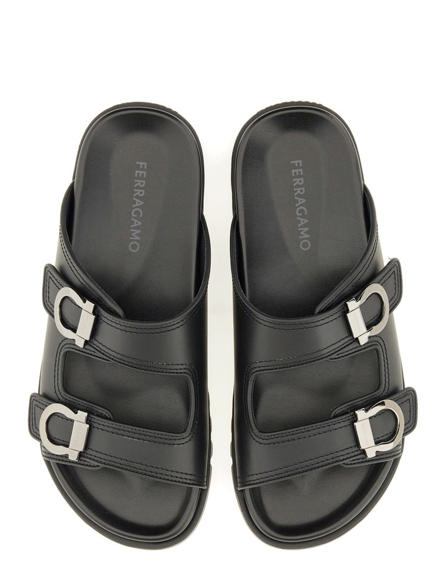 Ferragamo Men Double-Strap Sandal