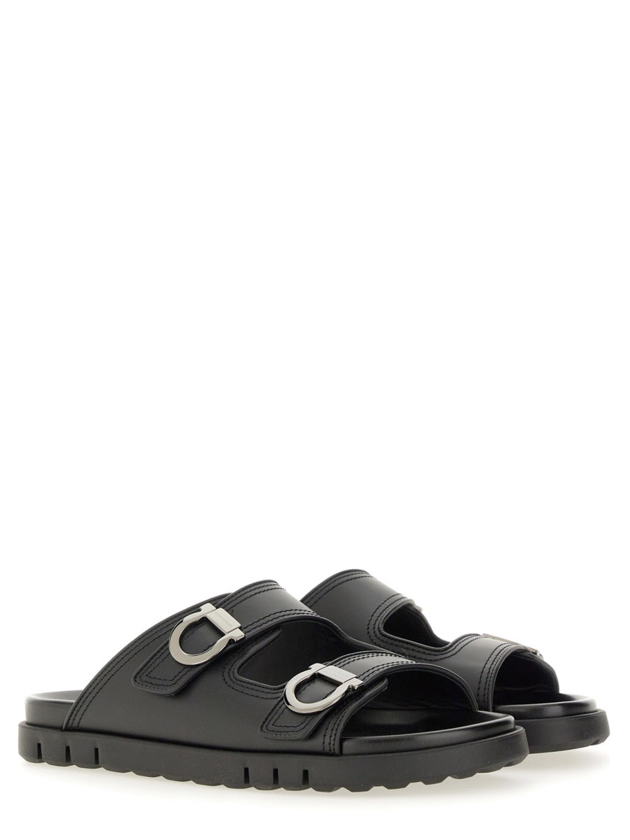 Ferragamo Men Double-Strap Sandal