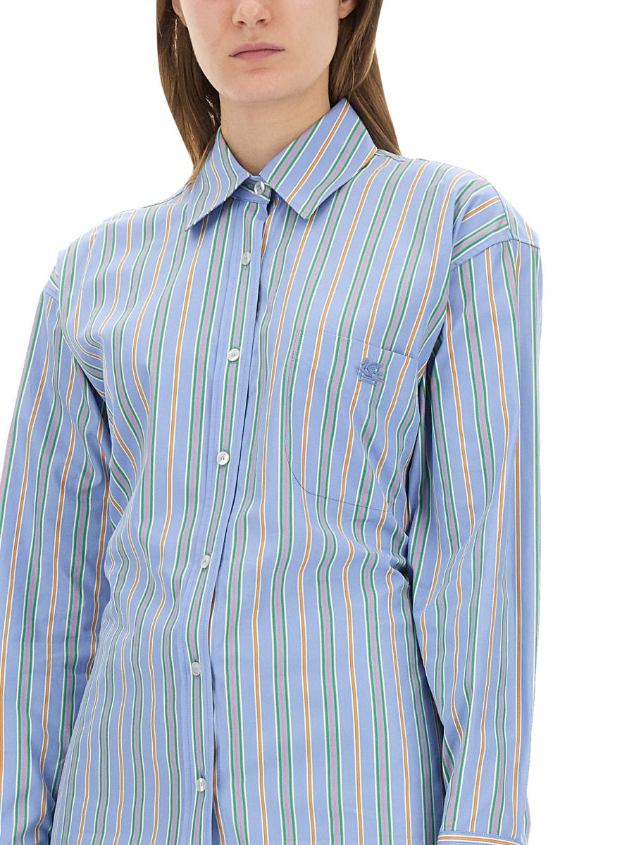 Etro Women Jacquard Shirt And Knot In The Back