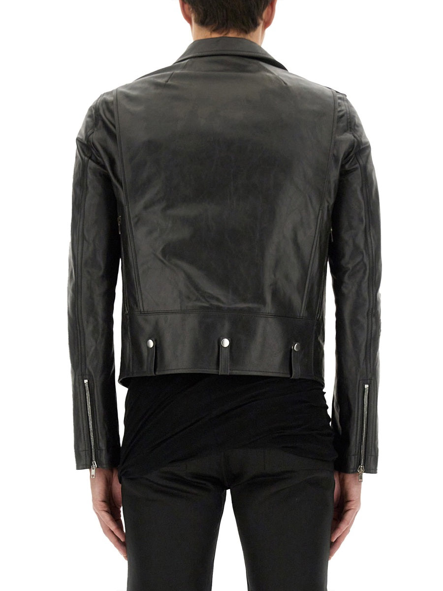 Rick Owens Men Leather Bauhaus Jacket