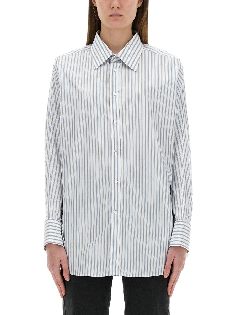 Maison Margiela Women Striped Cotton Shirt