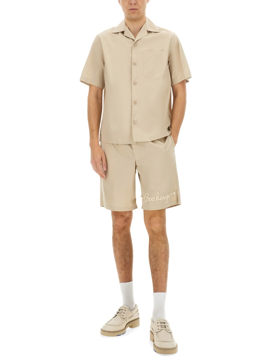 Burberry Men Nautical Style Logo Shorts