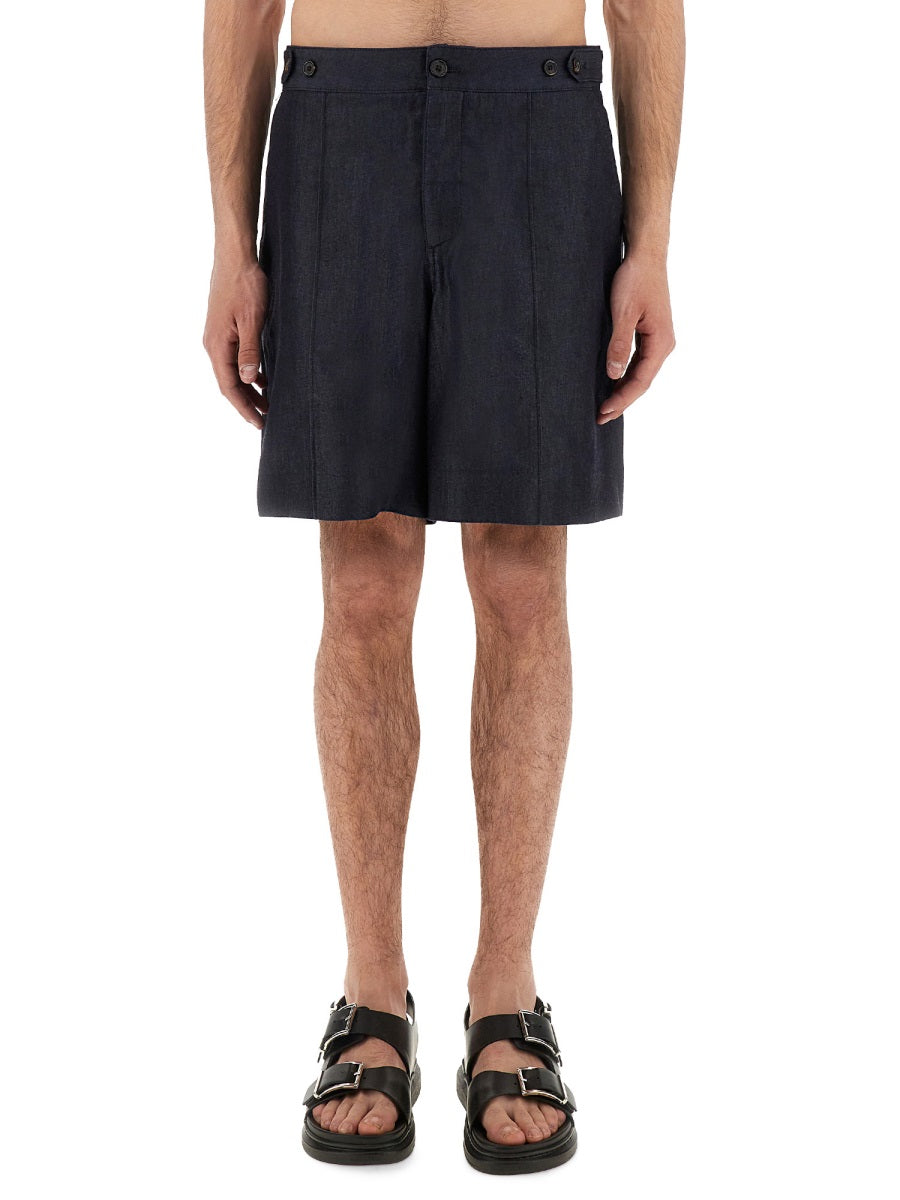 Alexander Mcqueen Men Short In Denim