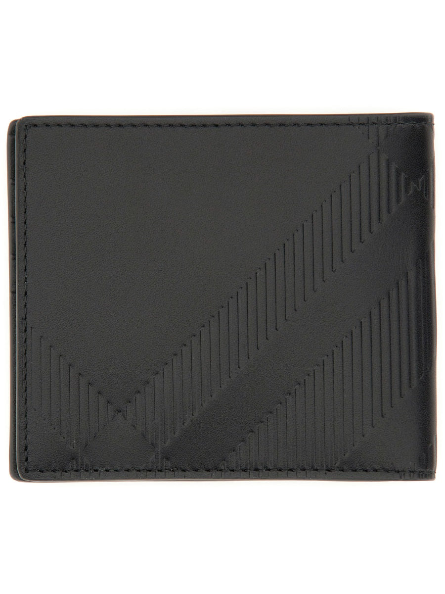 Burberry Men Embossed Check Wallet