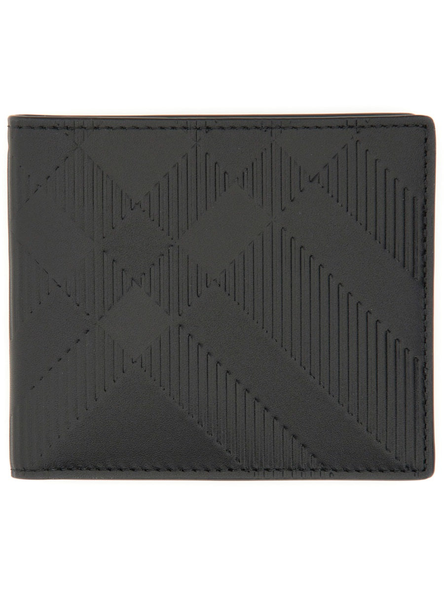 Burberry Men Embossed Check Wallet