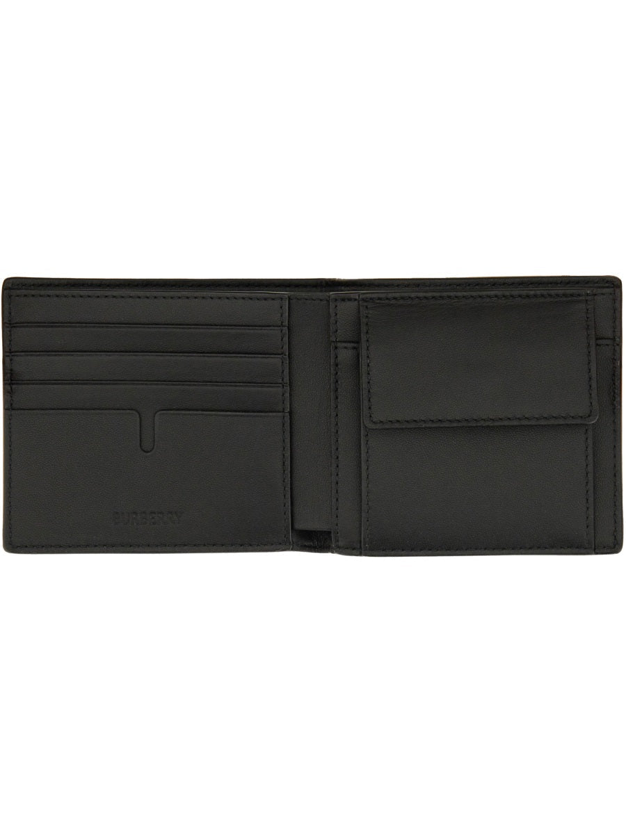 Burberry Men Embossed Check Wallet