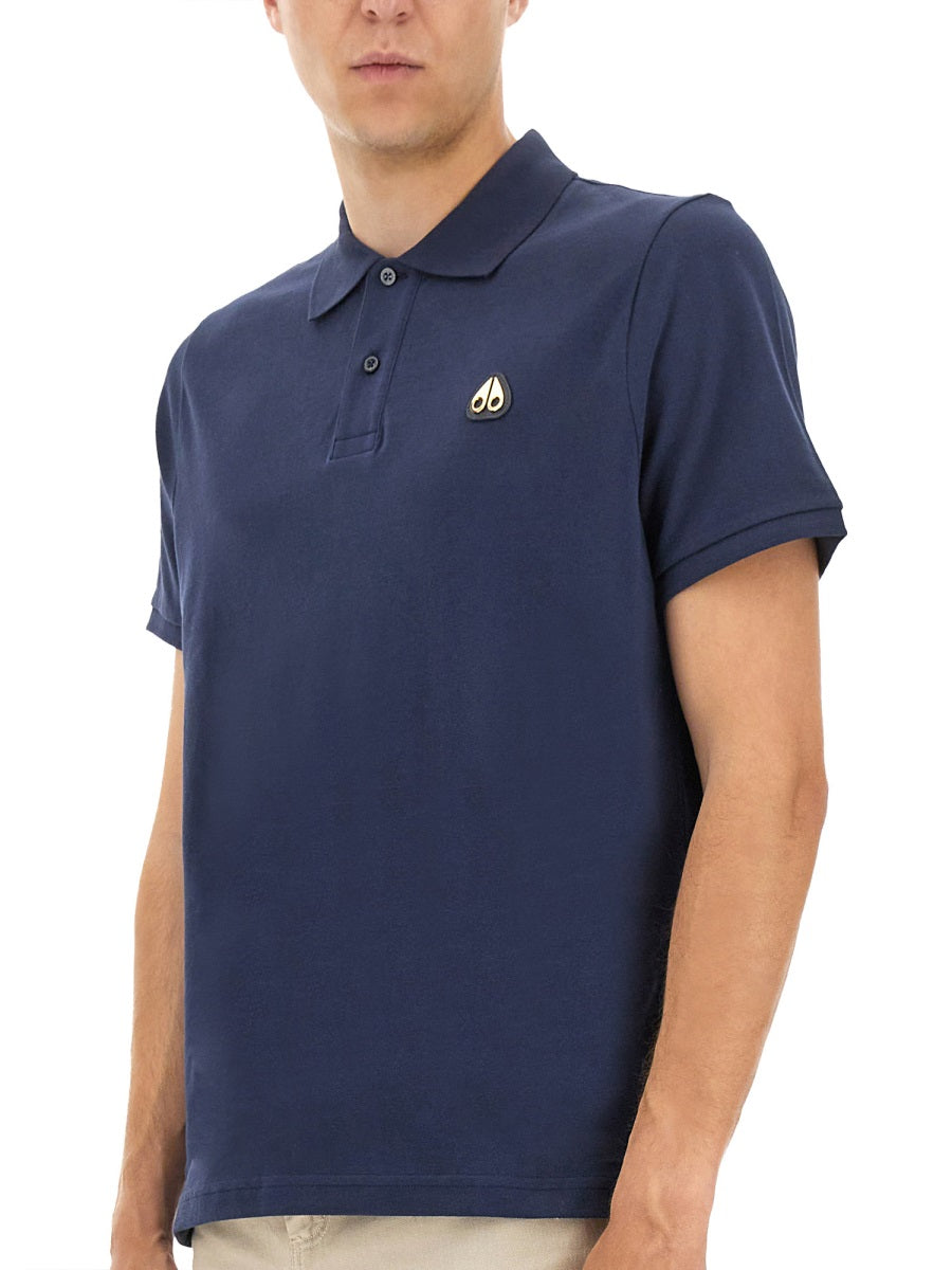 Moose Knuckles Men "Everett Gold" Polo Shirt