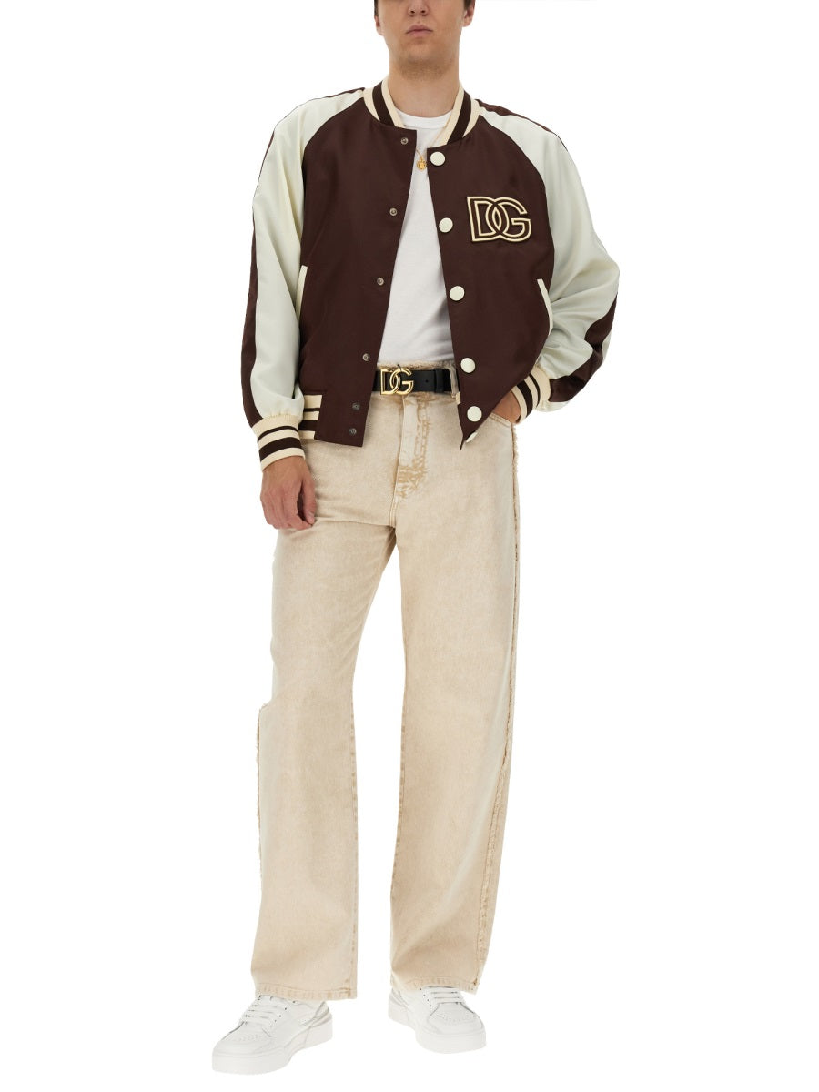 Dolce & Gabbana Men "Bee And Crown" Embroidered T-Shirt