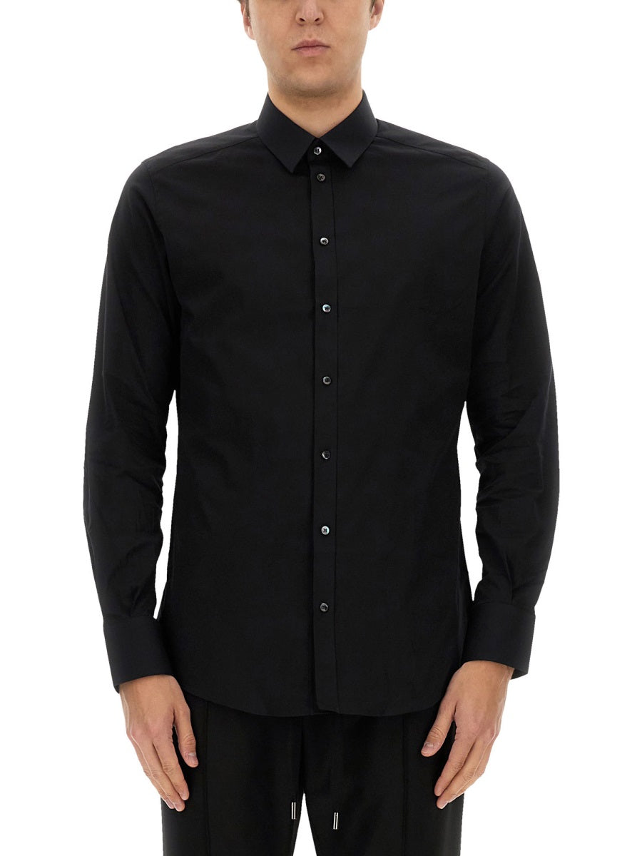 Dolce & Gabbana Men Gold Poplin Stretch Shirt