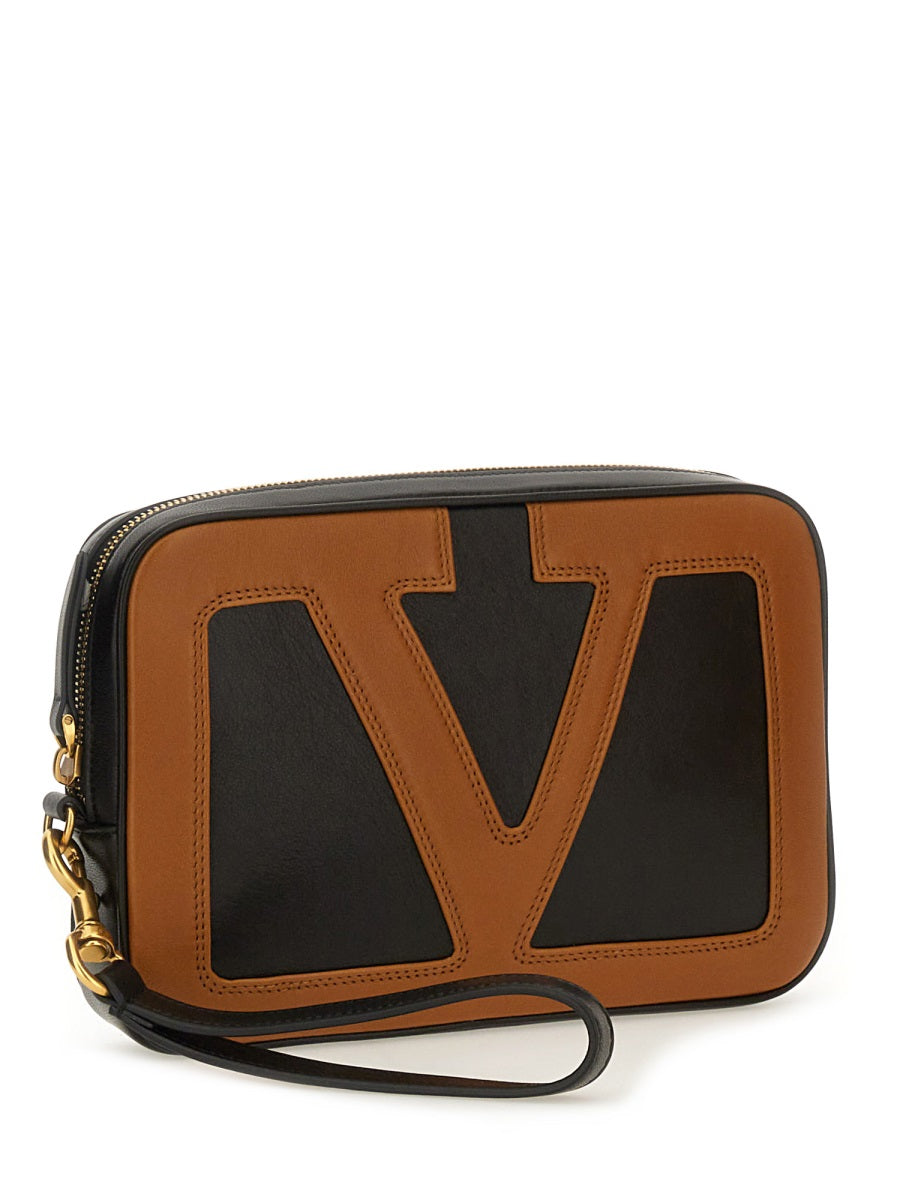 Valentino Garavani Men Viva Superstar Nappa Leather Pouch