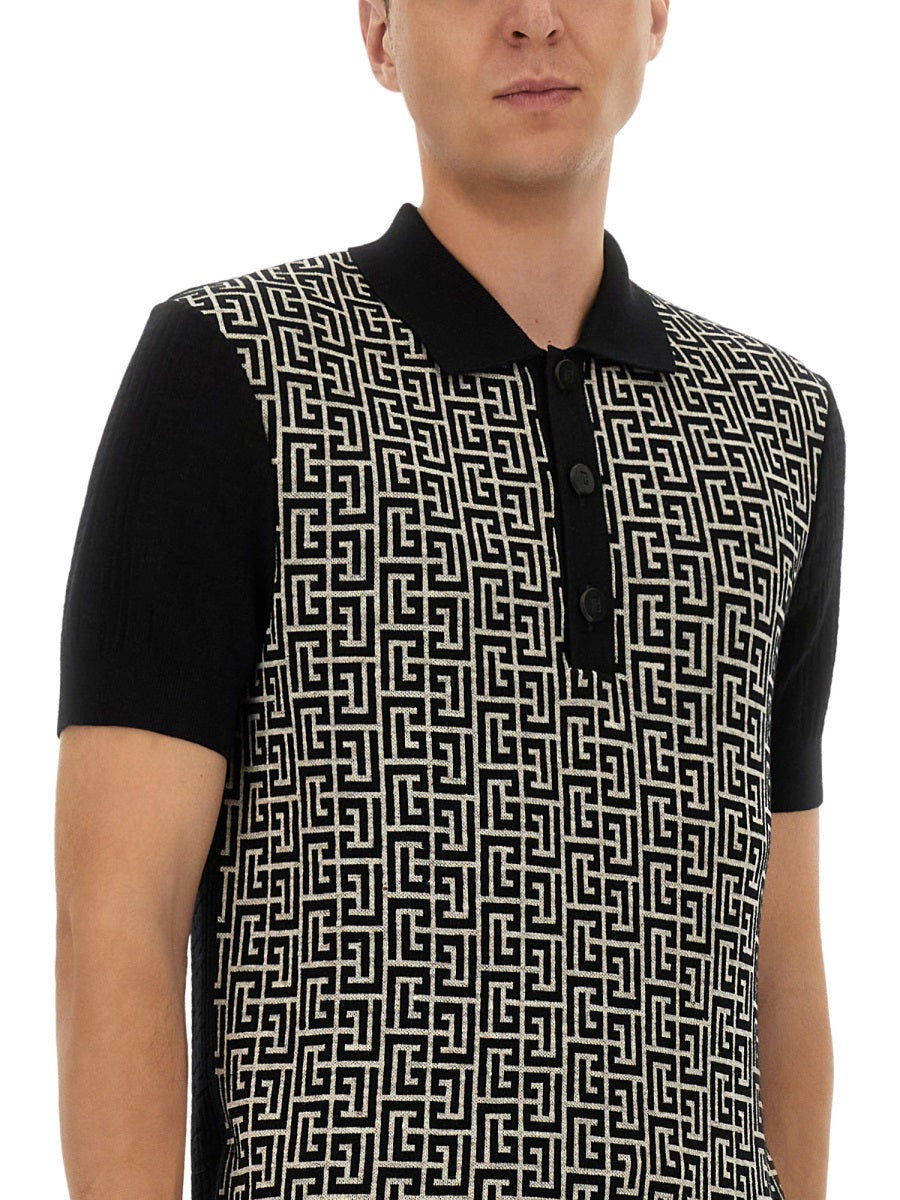 Balmain Men Monogram Polo