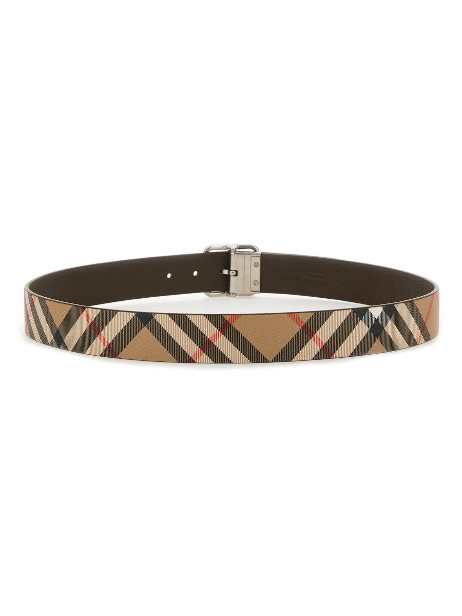Burberry Men Reversible Belt "Check B"
