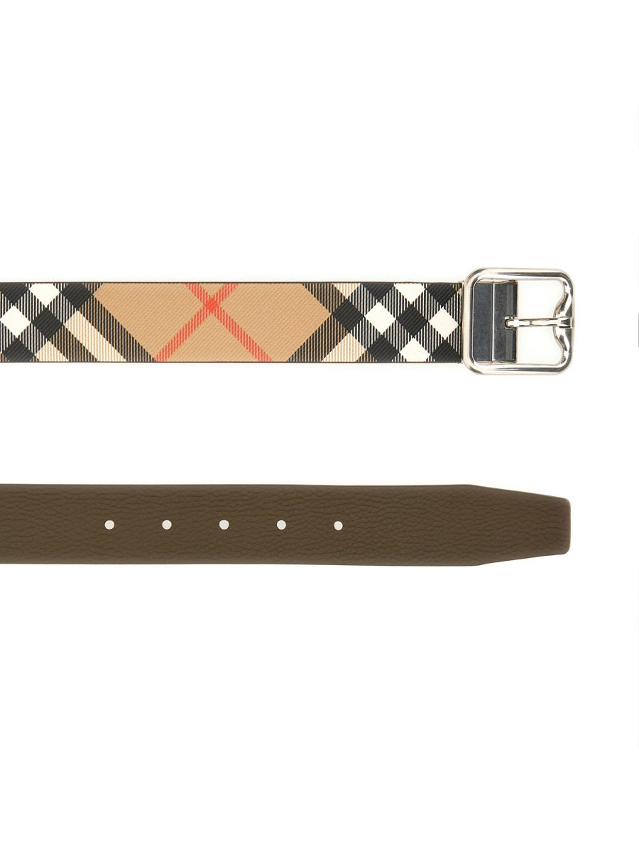 Burberry Men Reversible Belt "Check B"
