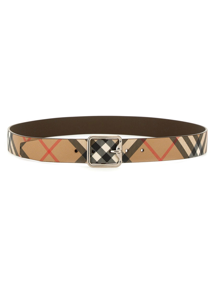 Burberry Men Reversible Belt "Check B"