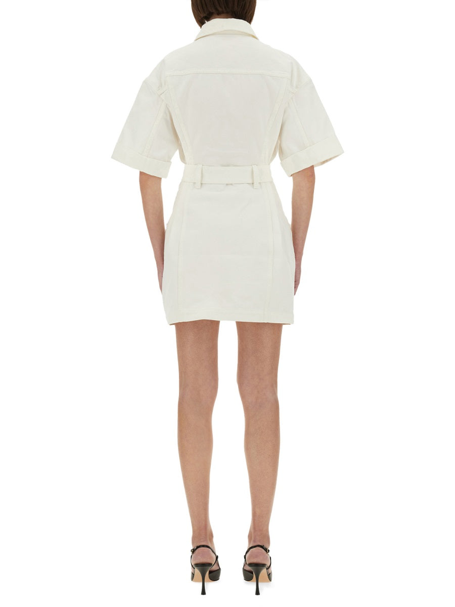 Balmain Women Cotton Gabardine Short Dress