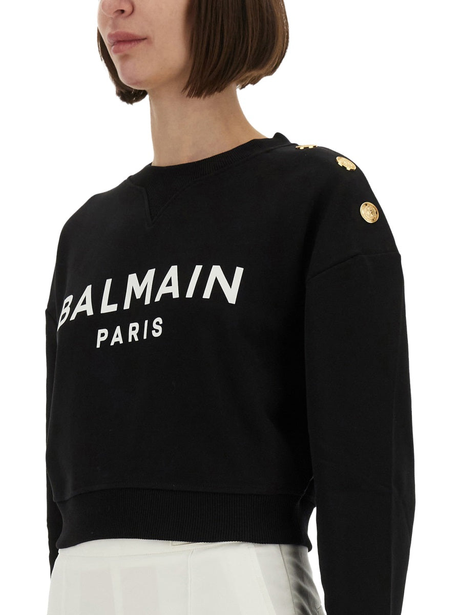 Balmain Women Sweatshirt With Logo Print