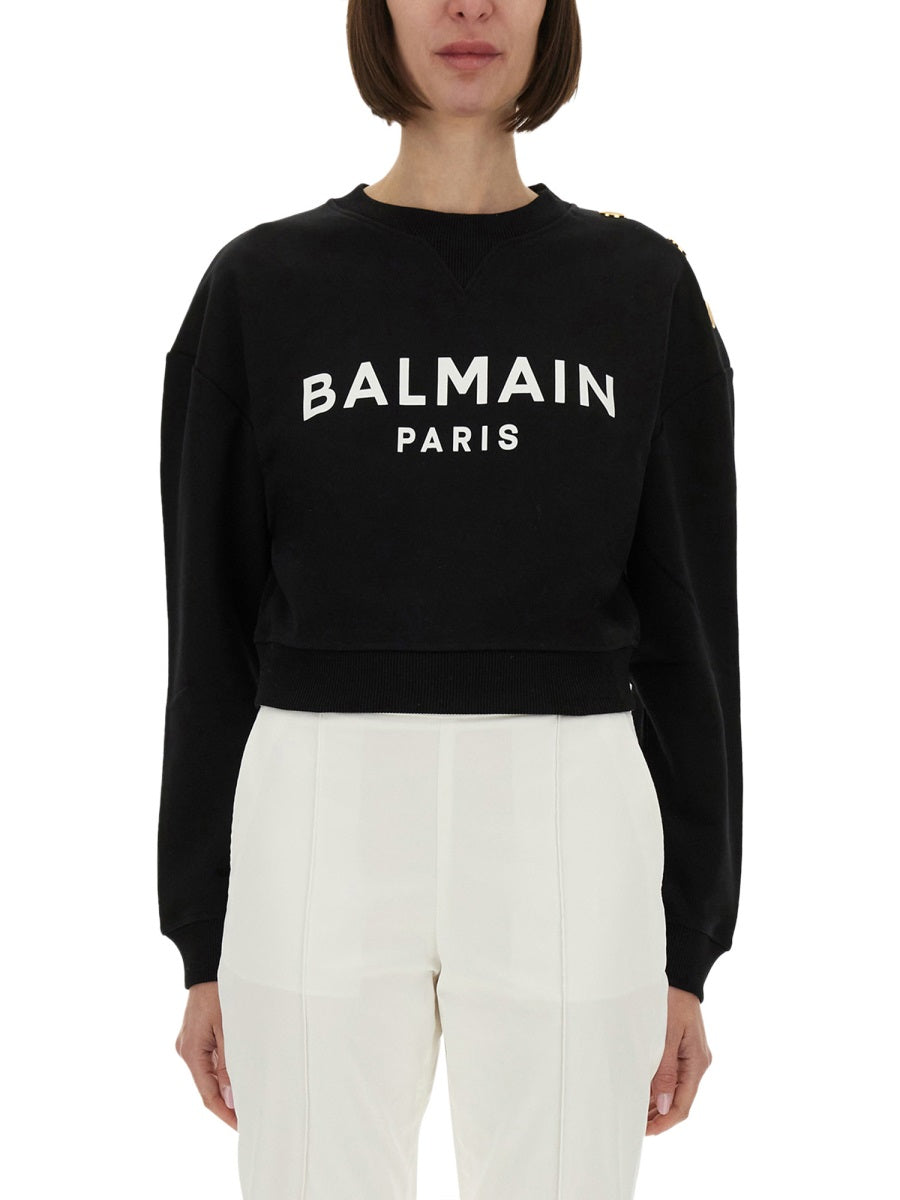 Balmain Women Sweatshirt With Logo Print