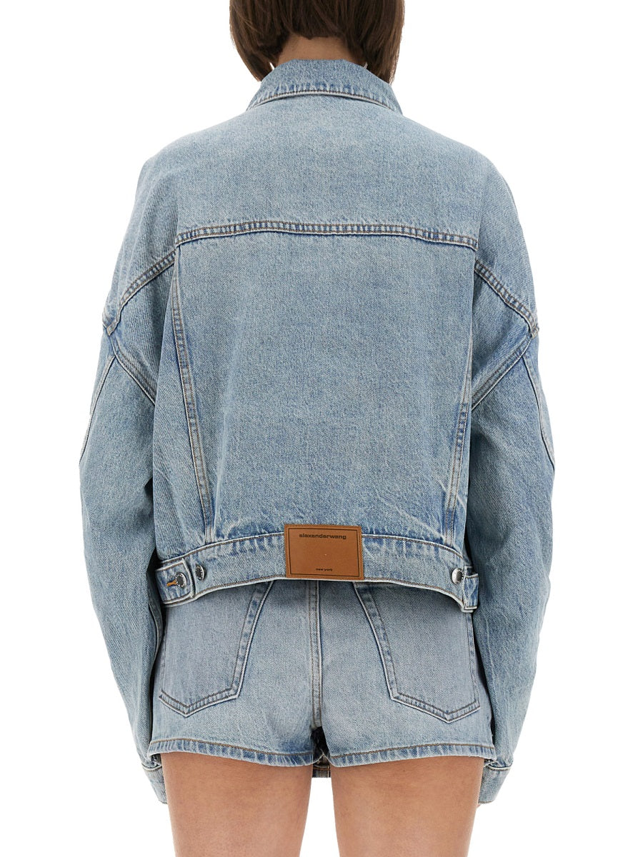 Alexander Wang Women Denim Clip-On Trucker Jacket