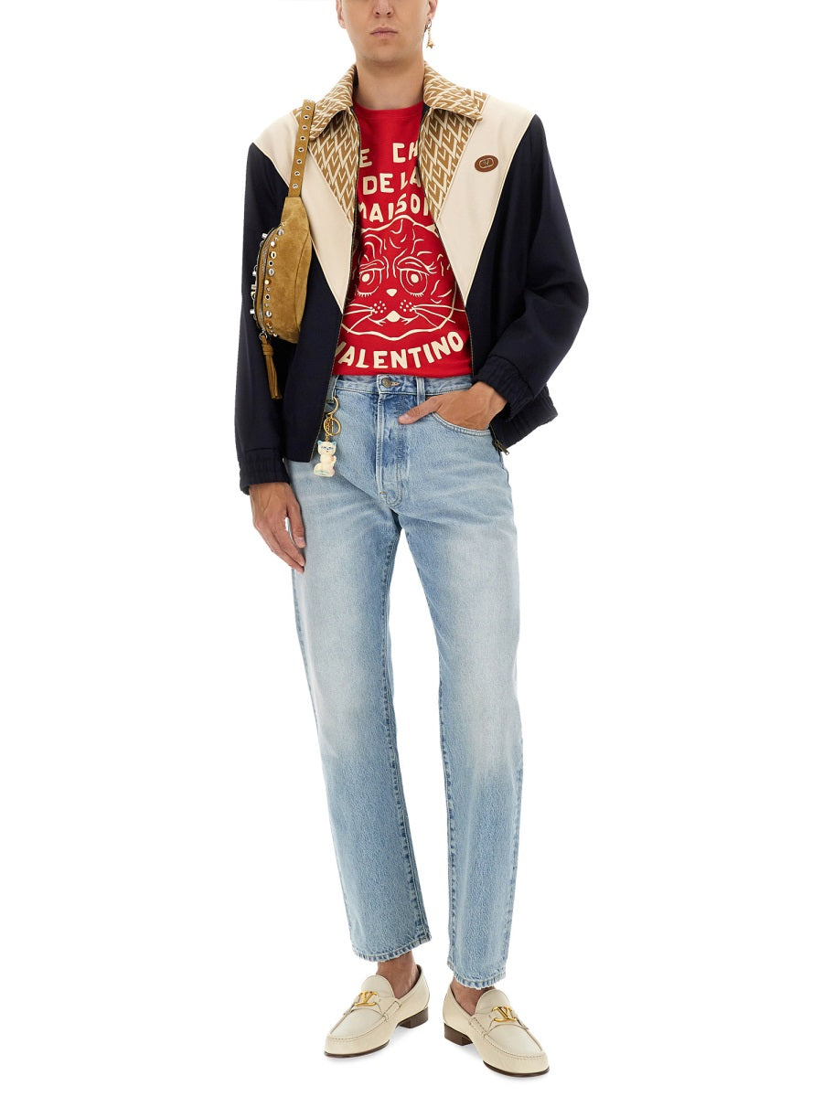 Valentino Men T-Shirt With "Chat De La Maison" Print