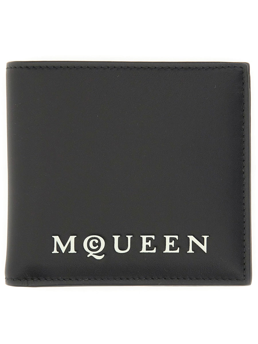 Alexander Mcqueen Men Bifold Wallet With Logo