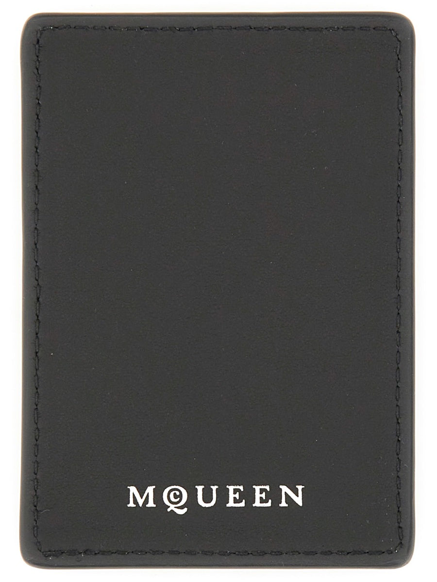 Alexander Mcqueen Men Magnetic Card Holder "Skull"