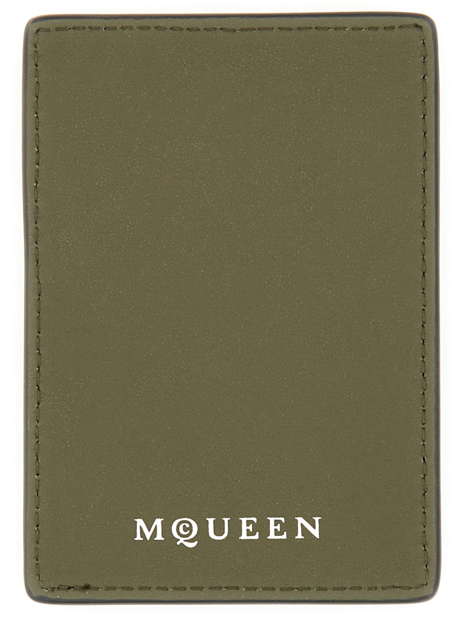 Alexander Mcqueen Men Magnetic Card Holder "Skull"