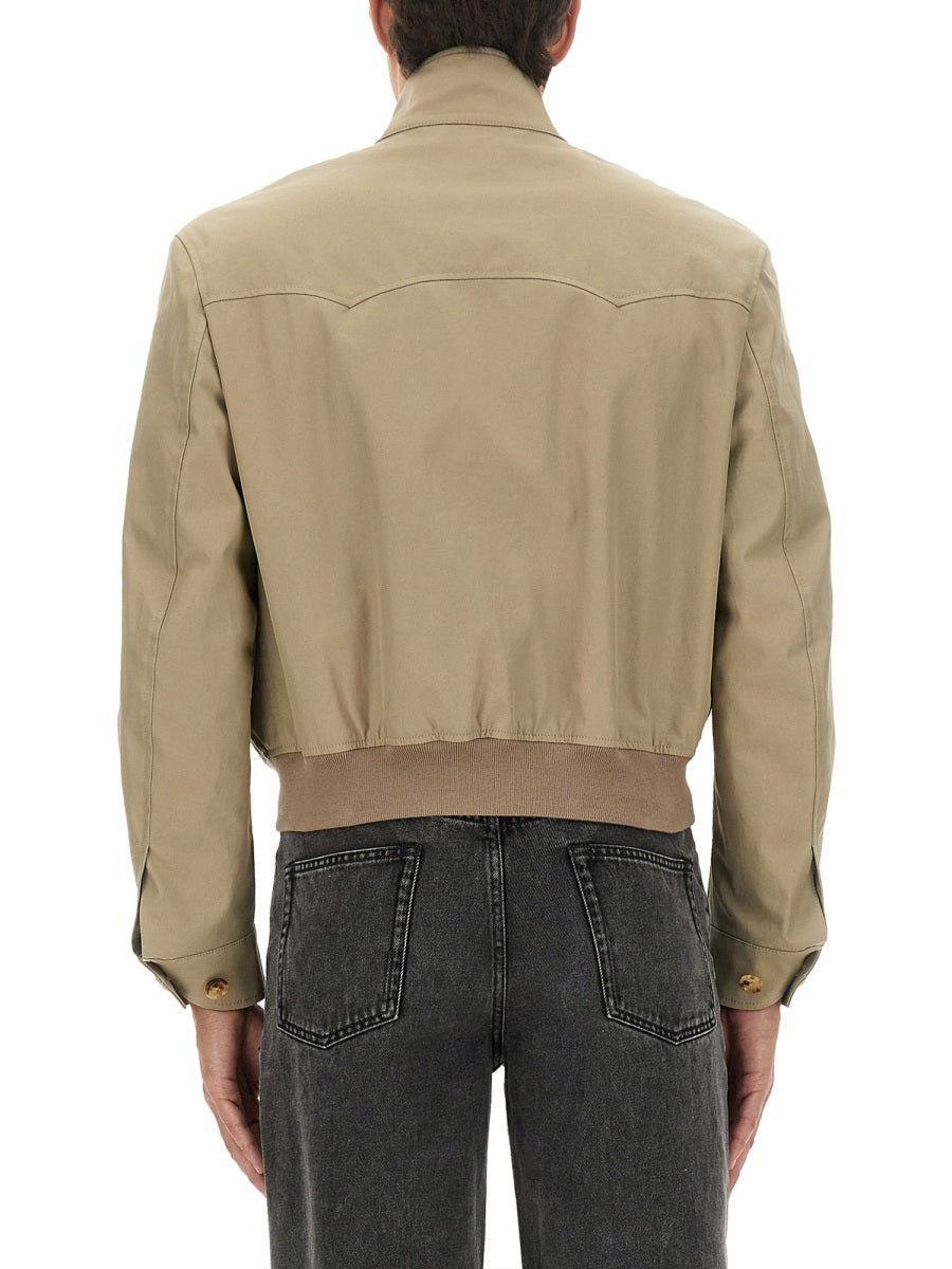 Alexander Mcqueen Men Harrington Cropped Jacket