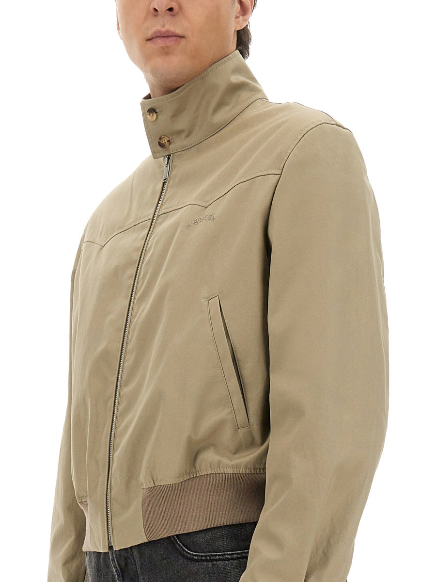 Alexander Mcqueen Men Harrington Cropped Jacket