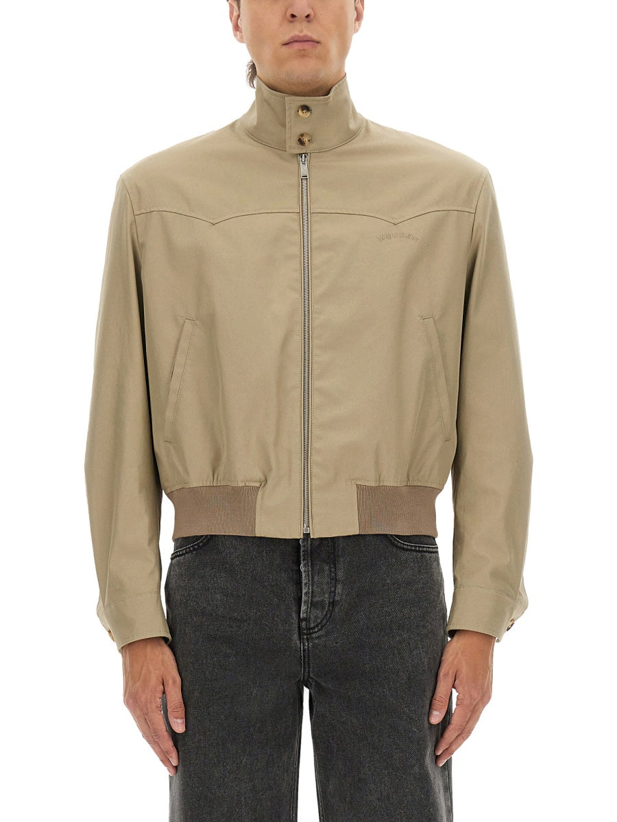 Alexander Mcqueen Men Harrington Cropped Jacket