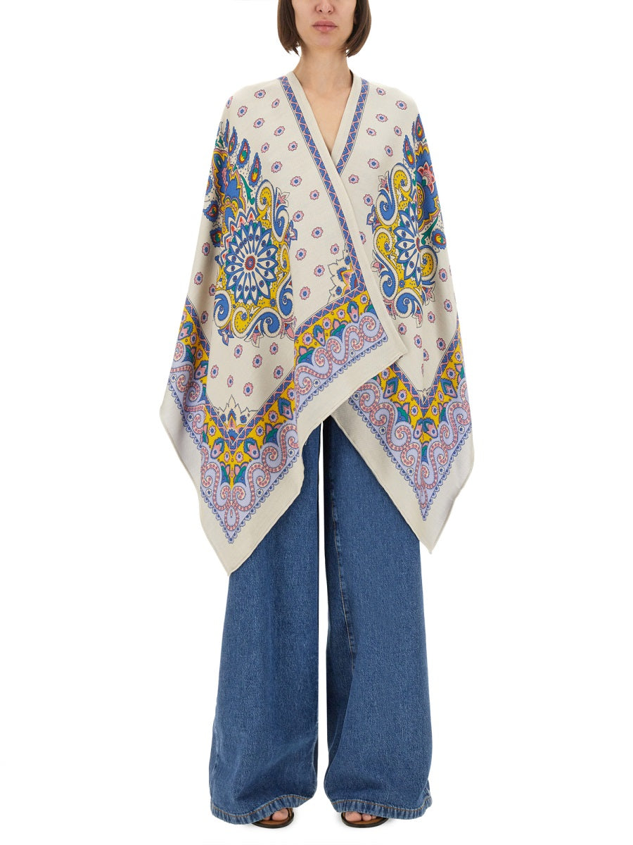 Etro Women Cape With Daisies