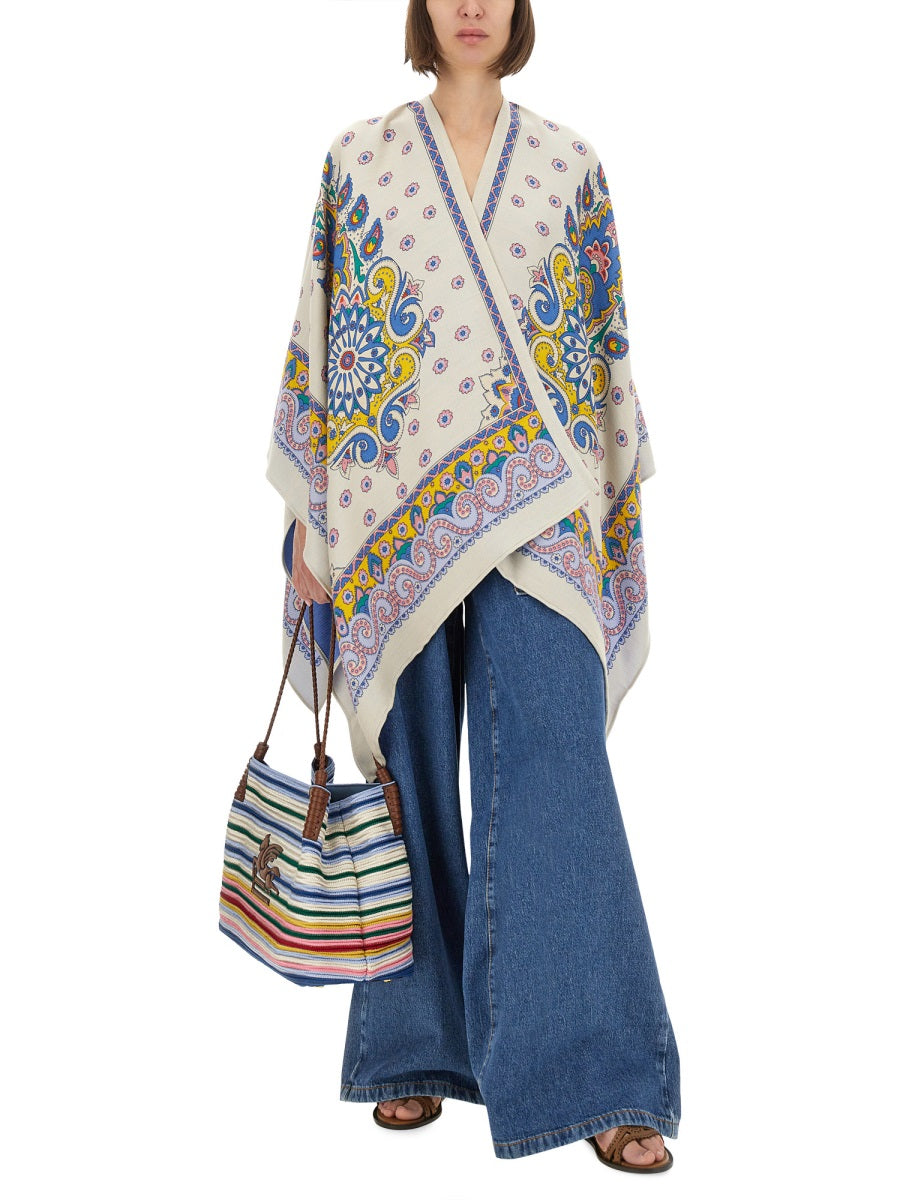 Etro Women Cape With Daisies