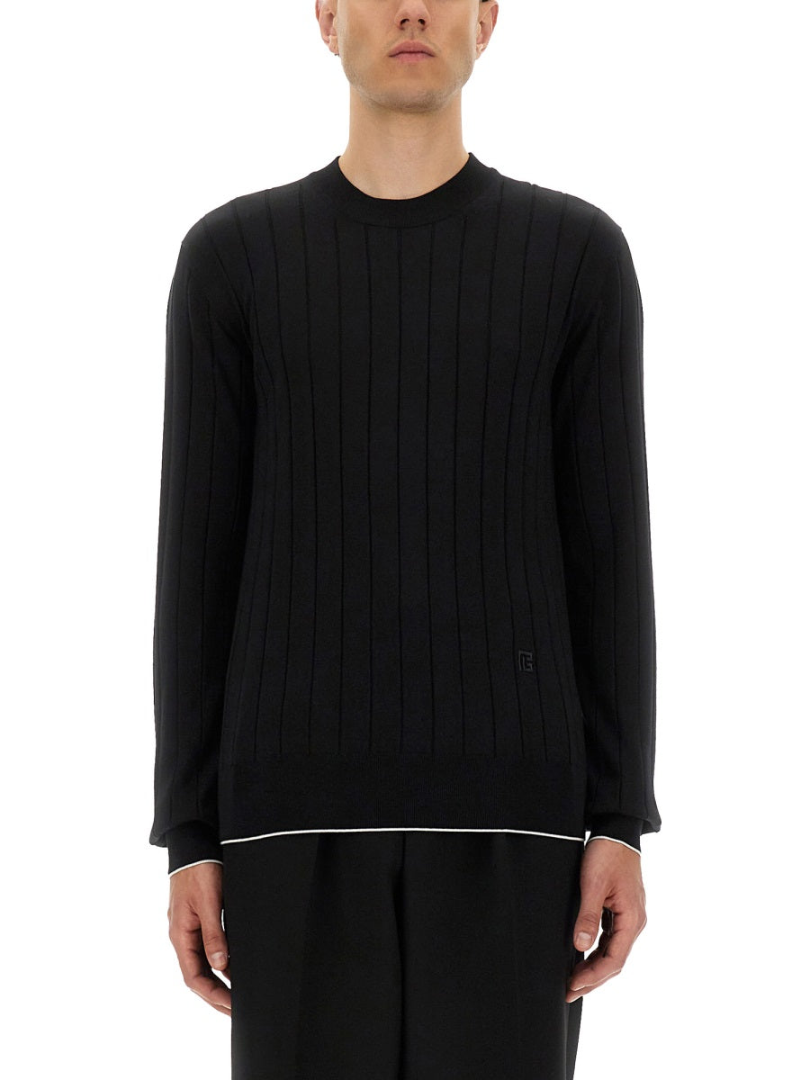 Balmain Men Silk And Cotton Knit