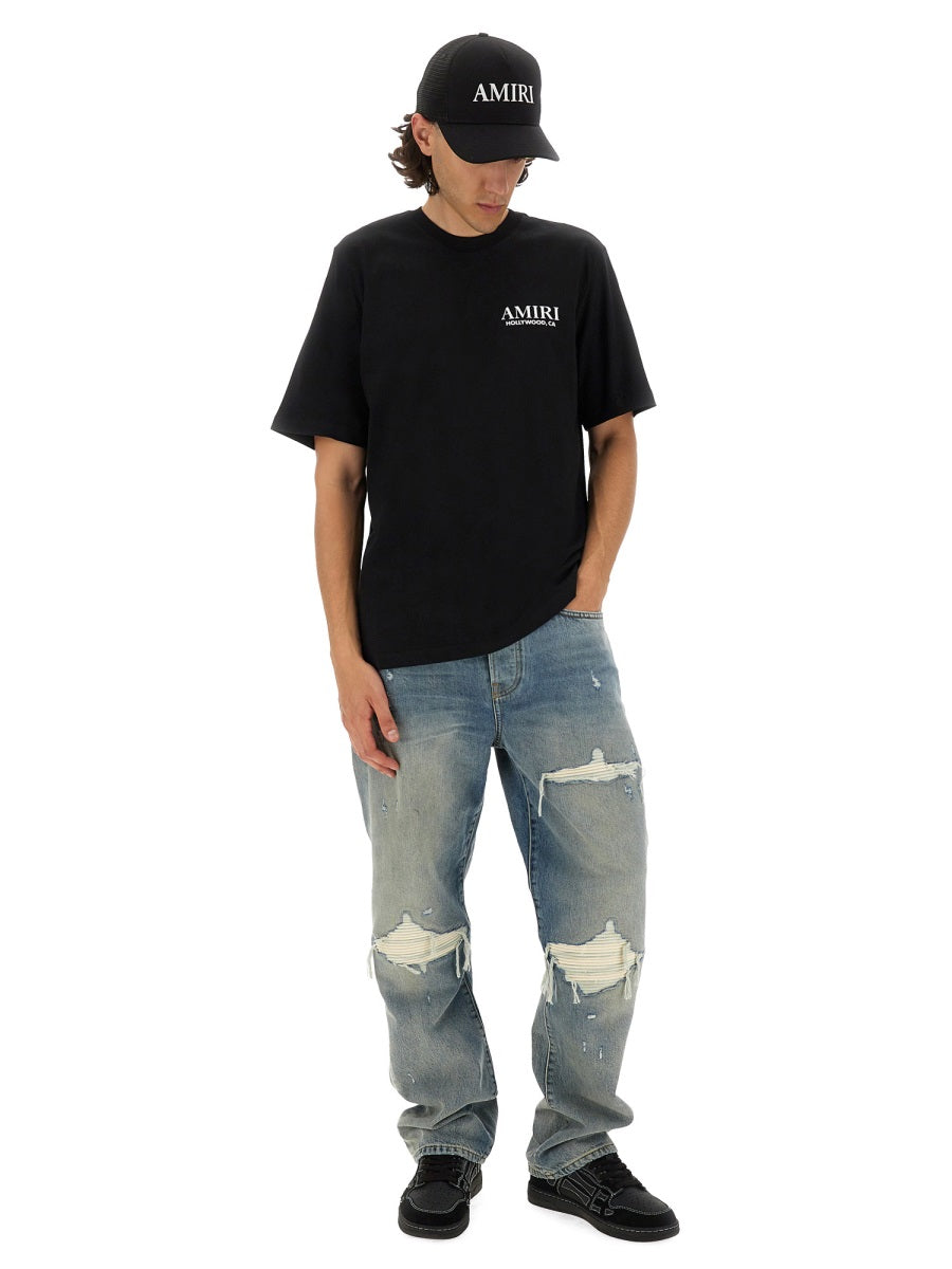 Amiri Men Bones Stacked Print T-Shirt