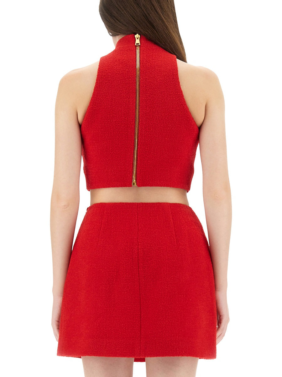 Balmain Women Wool Crop Top