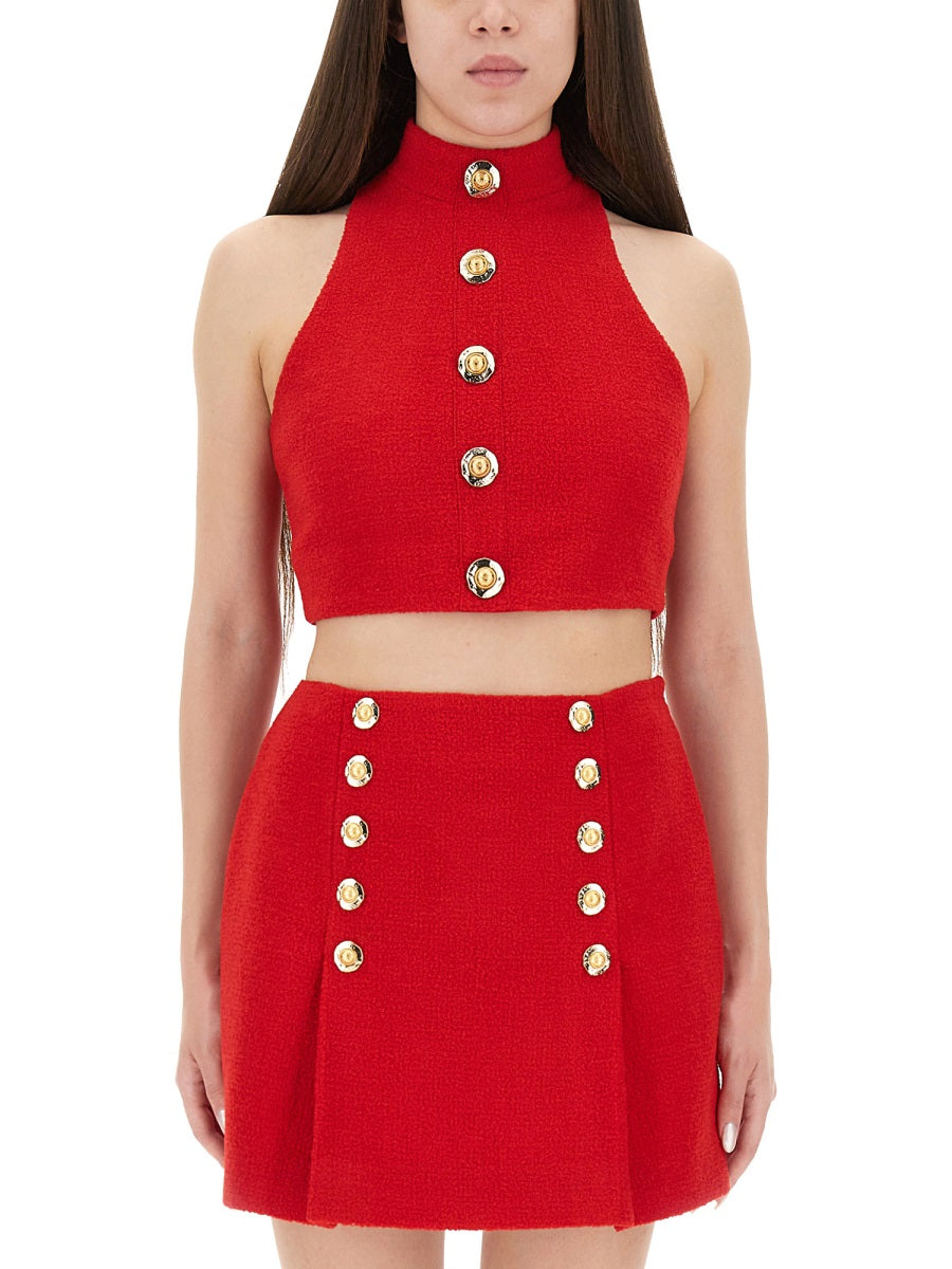 Balmain Women Wool Crop Top