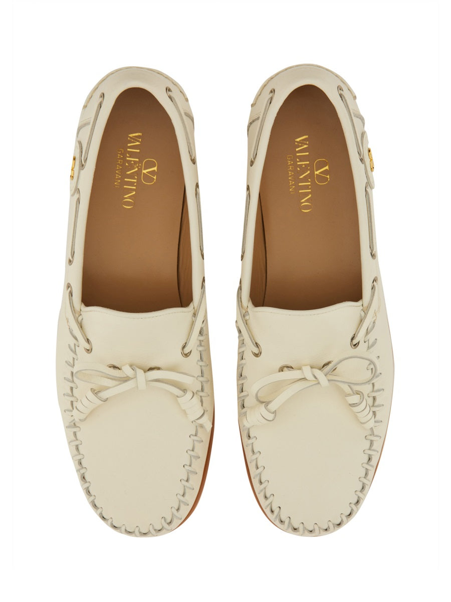 Valentino Garavani Men "Palm Avenue" Boat Moccasin