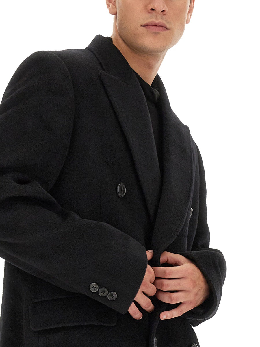 Our Legacy Men Double-Breasted Coat "Whale"