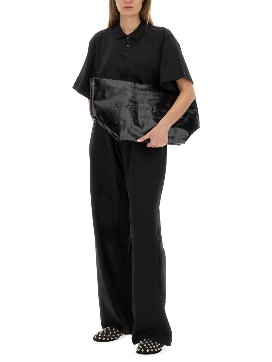 Alexander Wang Women Cropped Jersey Polo Shirt