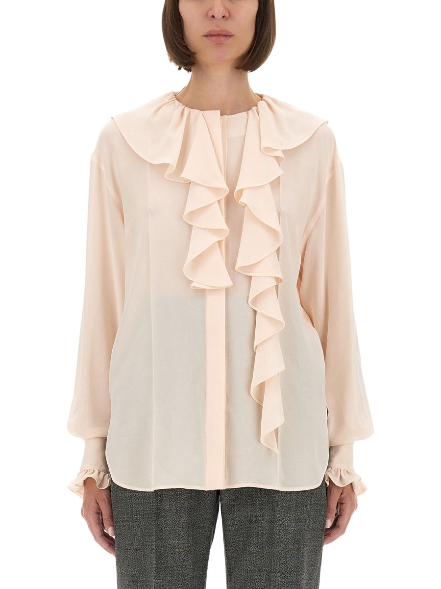Alexander Mcqueen Women Shirt With Ruffles