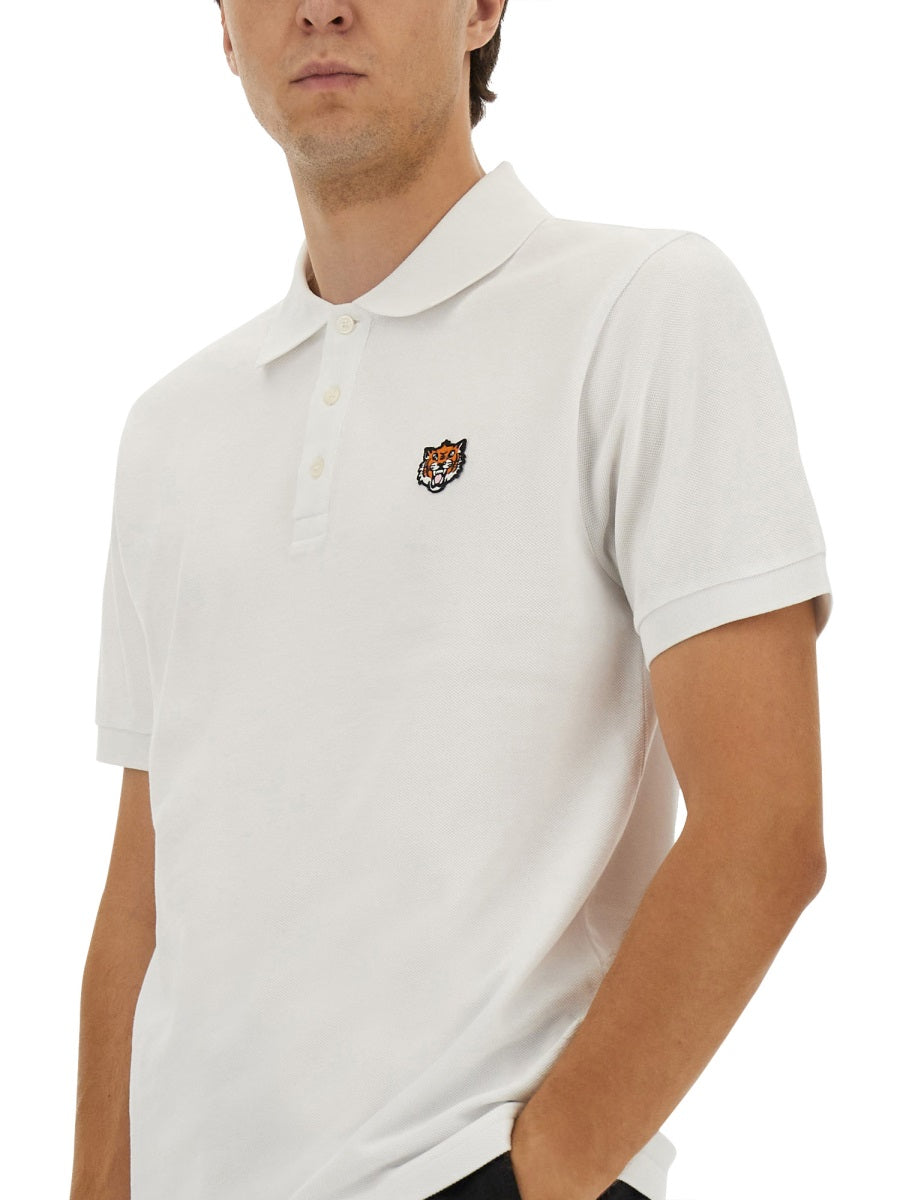 Kenzo Men Polo Shirt With Happy Tiger Embroidery