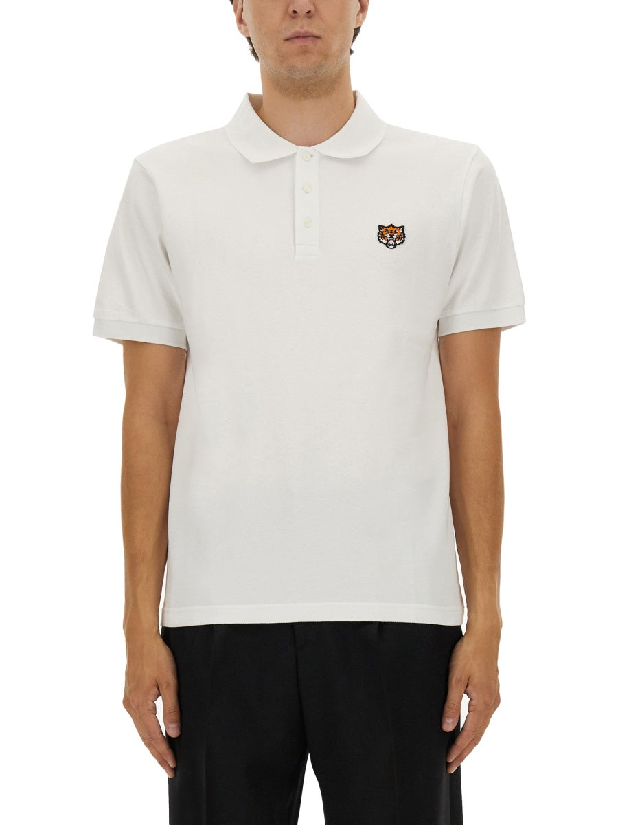 Kenzo Men Polo Shirt With Happy Tiger Embroidery
