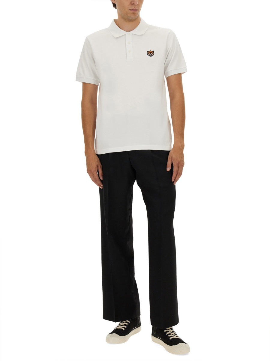 Kenzo Men Polo Shirt With Happy Tiger Embroidery