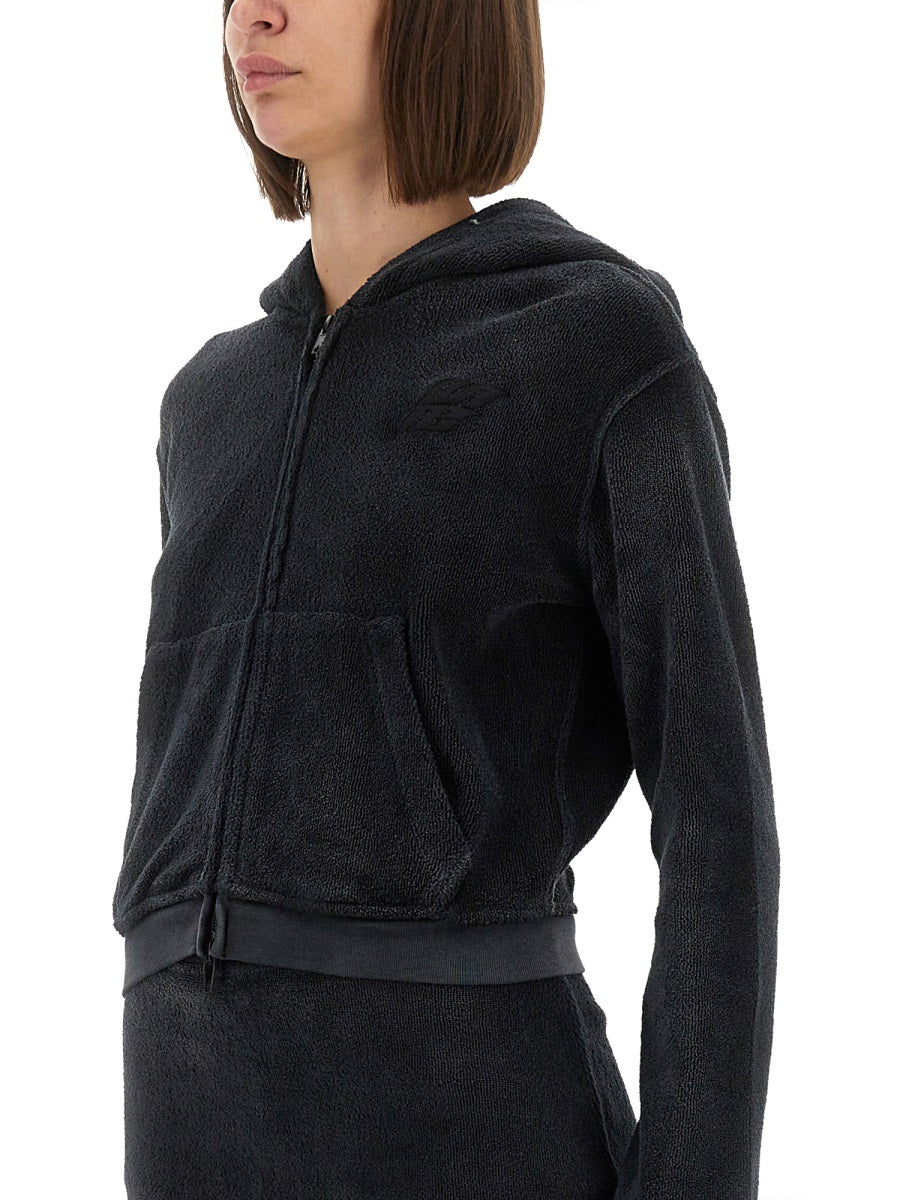 Alexander Wang Women Cotton Terry Sweatshirt With Zipper