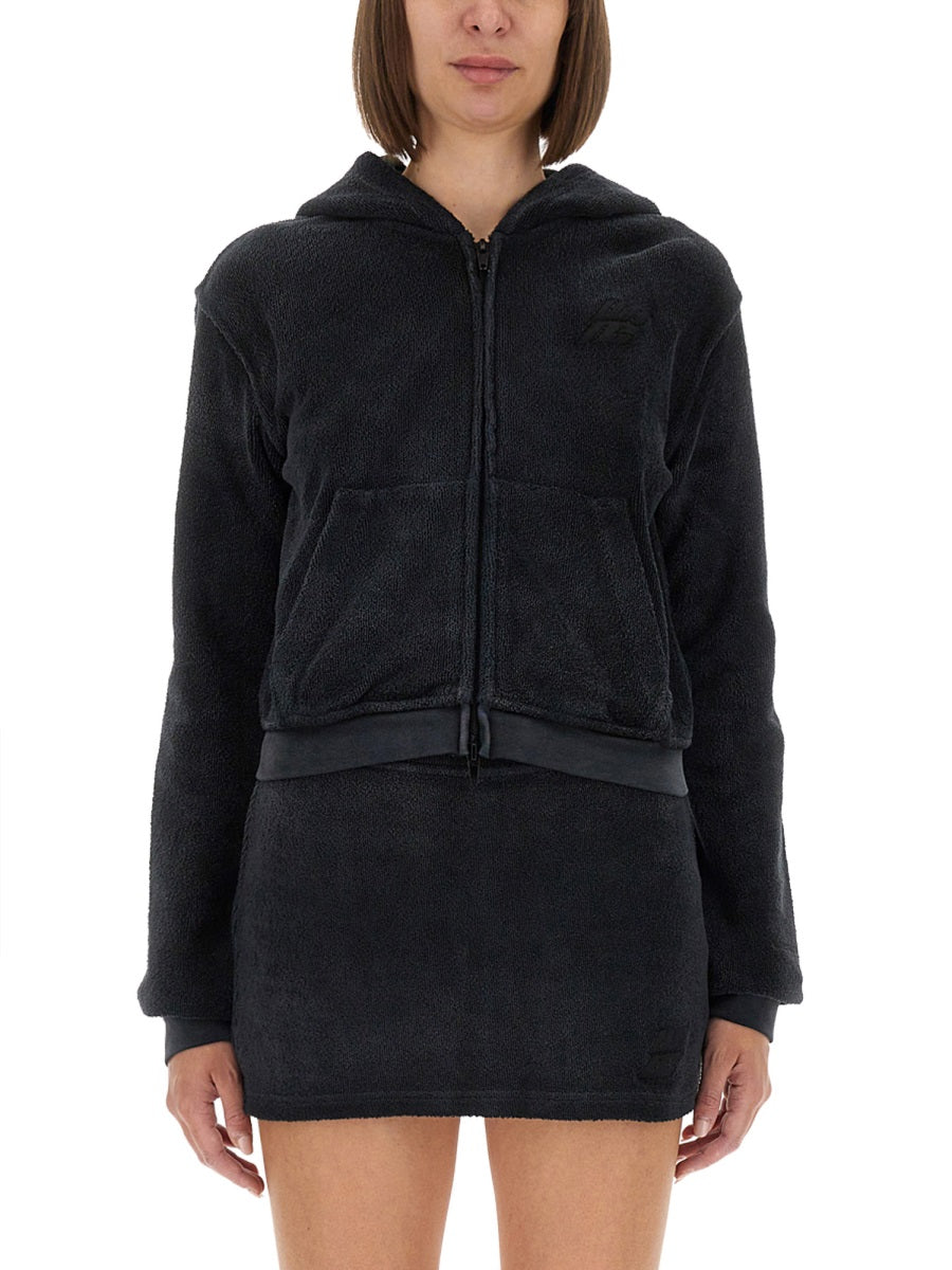 Alexander Wang Women Cotton Terry Sweatshirt With Zipper