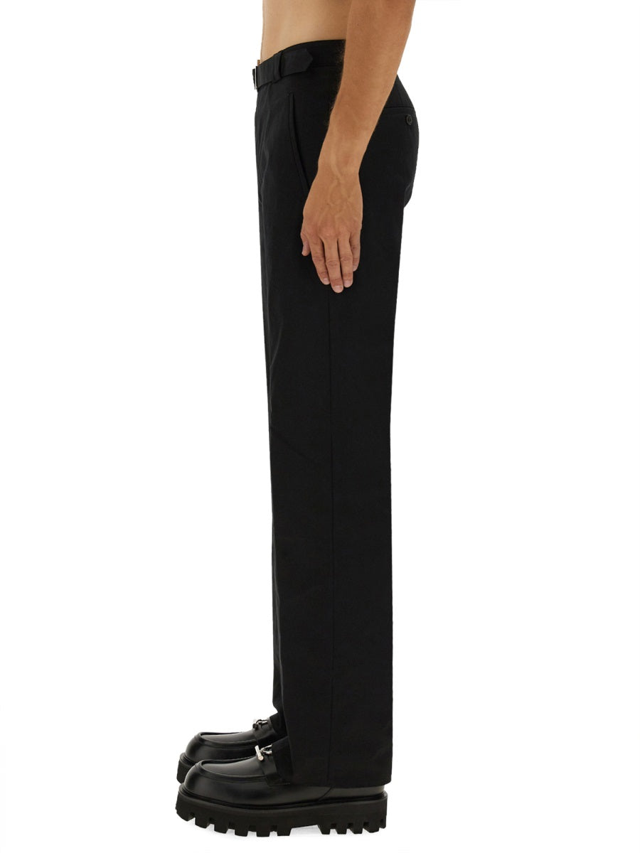 Alexander Mcqueen Men Pants With "T-Bar" Belt