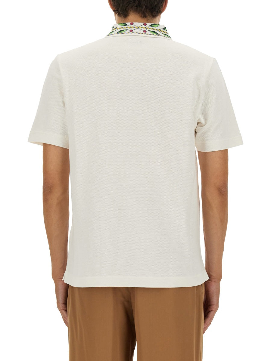 Casablanca Men "Classic Laurel" Pique Polo Shirt