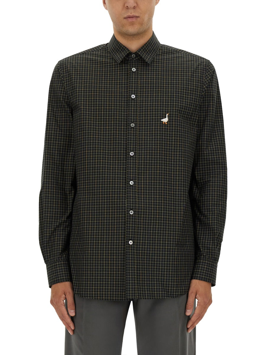 Moschino Men Shirt With Goose Embroidery