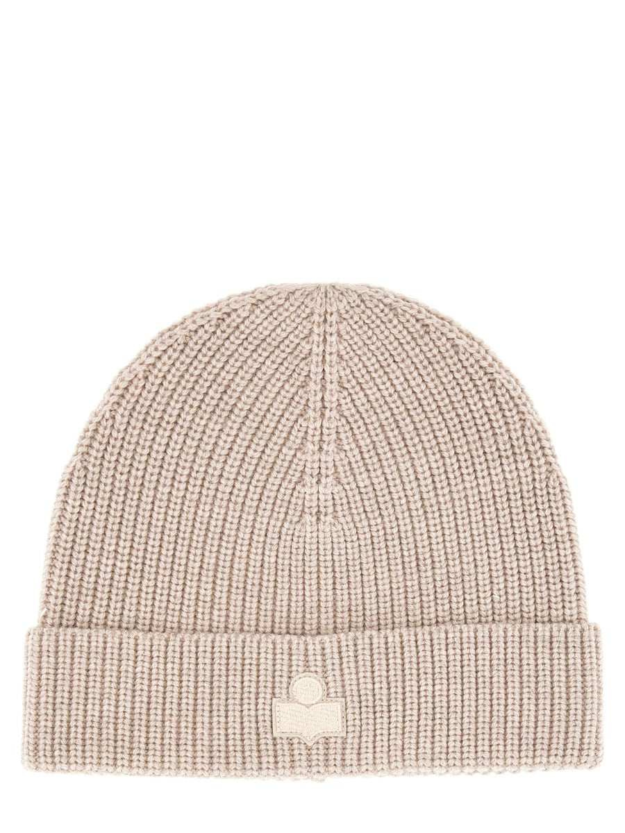 Isabel Marant Women Wool Hat With Logo Patch