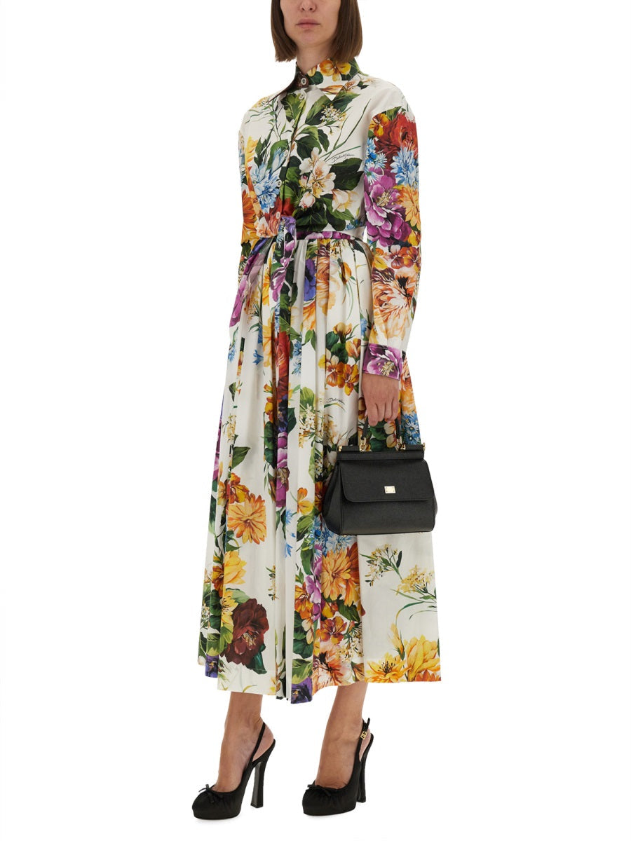 Dolce & Gabbana Women Flower Bouquet Print Poplin Shirt