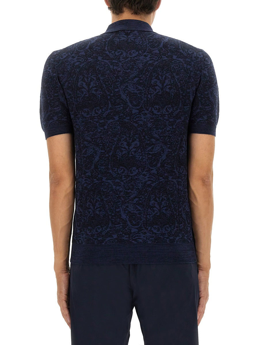 Etro Men Polo Shirt With Pegasus Embroidery